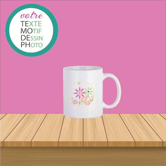 Mug classique blanc personnalisé - 325 ml